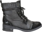 Mustang dames veterboot - Zwart - Maat 44