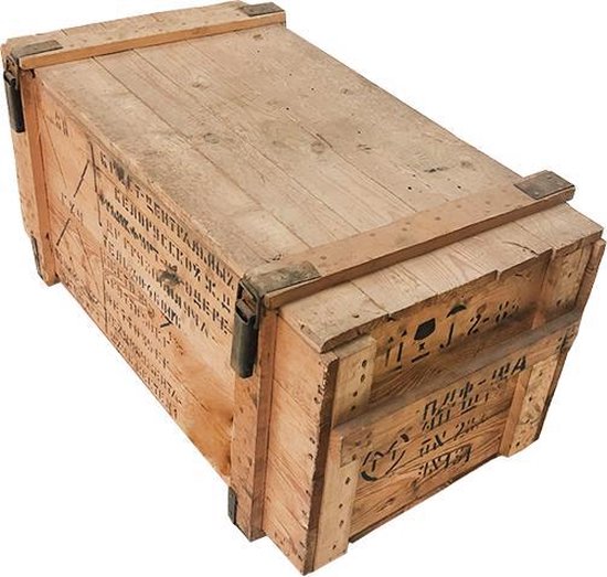 Moederland toediening onderwerpen Vintage houten kist 93x48x45 cm | bol.com