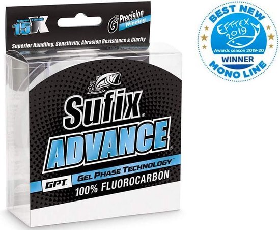 Sufix Advance Fluorocarbon Schnur - 0,235mm 91m 4,5kg Weiß