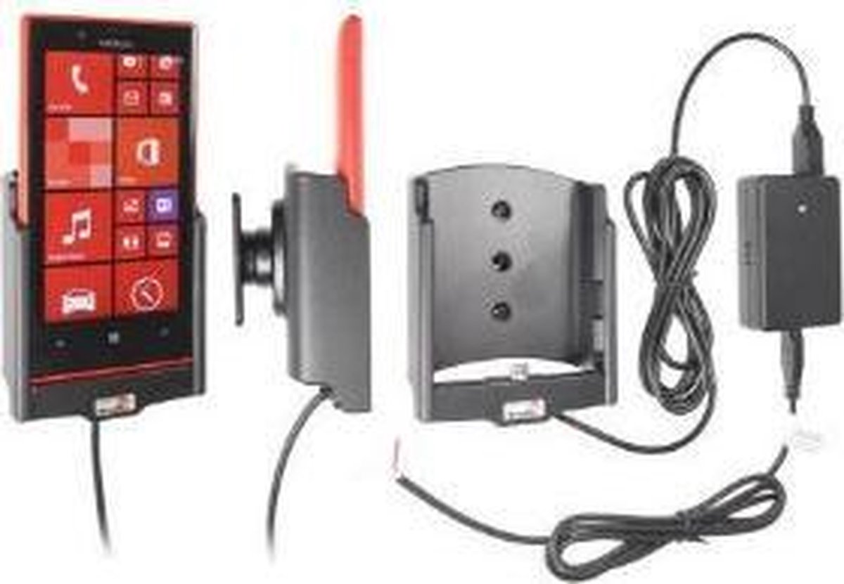 Brodit houder geschikt voor Nokia Lumia 720 Actieve houder met vaste voeding