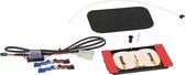Inbay® - Draadloze oplader voor in auto's - Kit 3-spoel met rubberen pad + lichtgeleider-set