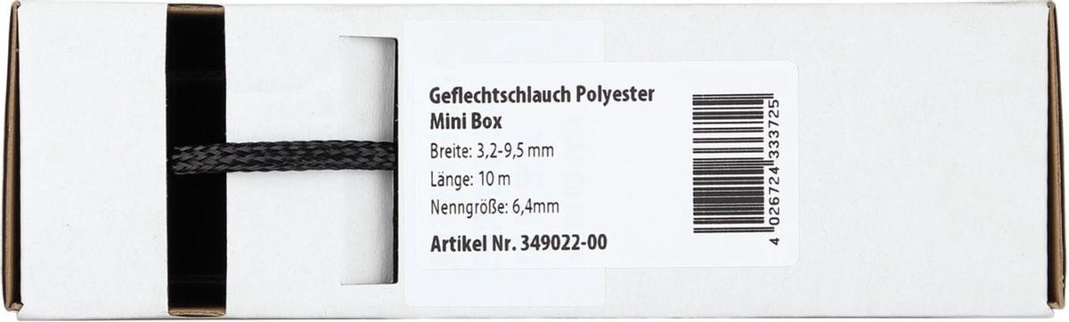 Gevlochten Kabelbescherming Mini Box 3.2 - 9.5 mm / Lengte 10 meter