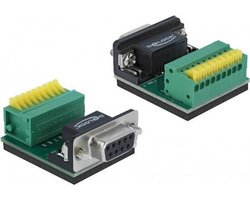 Seriële RS232 connector 9-pins SUB-D (v) - 9-pins Terminal Block / klemmen
