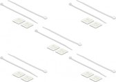 DeLOCK Tie-wraps 300 x 3,4mm (10 stuks) met zelfklevende houders (10 stuks) / transparant