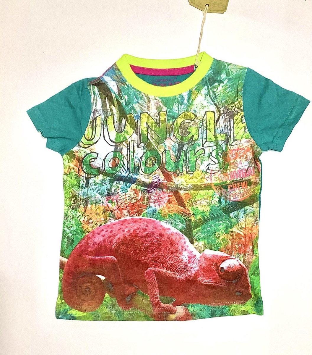 E-bound shirt - kameleon - jungle colours - maat 110