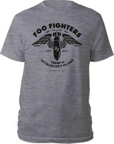 Foo Fighters Heren Tshirt -S- Stencil Grijs