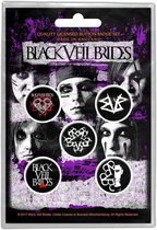 Black Veil Brides Badge/button Pentagram Set van 5 Multicolours