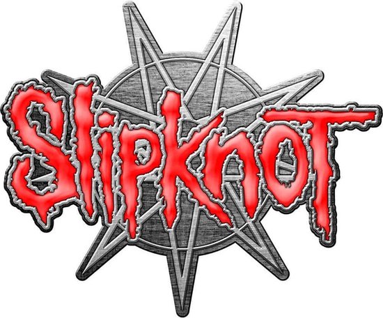 Slipknot Pin 9 Pointed Star Rouge / Argenté