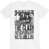 The Clash Heren Tshirt -XL- Bond's 1981 Wit