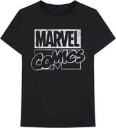 Marvel Heren Tshirt -XL- Logo Zwart