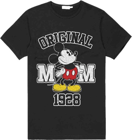 Disney Mickey Mouse - Original Heren T-shirt - S - Zwart