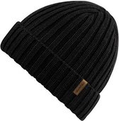 Ribbed Muts Zwart - Zwarte Beanie - Wakefield Headwear - Mutsen