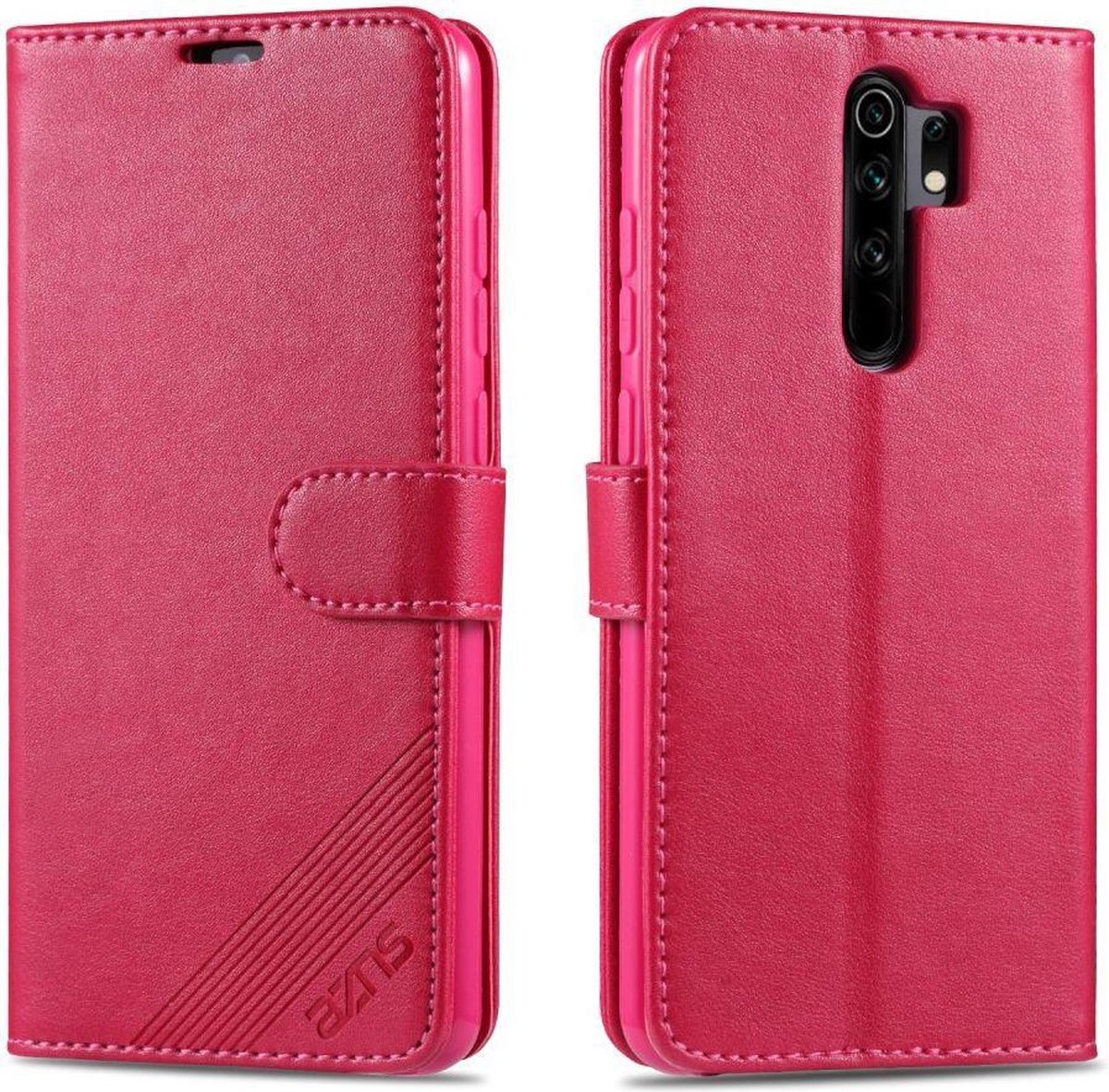 AZNS Xiaomi Redmi 9 Portemonnee Stand Hoesje Roze