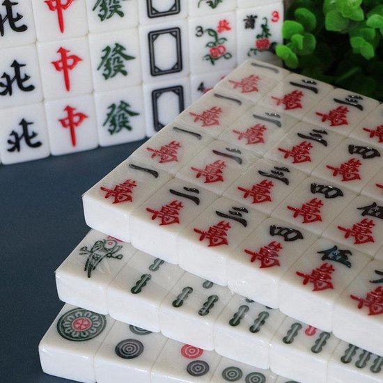 Thumbnail van een extra afbeelding van het spel 41mm XXL Top-kwaliteit Mahjong Acryl Majiang Set Tafel Spel
