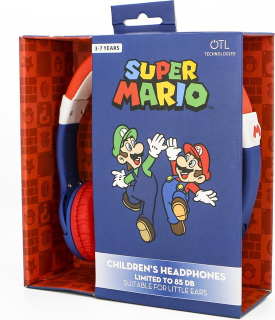 Super Mario - kinder koptelefoon - volumebegrenzing - verstelbaar - comfortabel - OTL Technologies