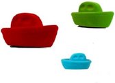 Rubbabu boot met wielen 1 x rood 1 x groen 1 x blauw kinder baby speelgoed plunche rubbabu 21 cm direct leverbaar