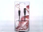3,5 mm stereo audio- verlengkabel vergulde connectoren zwart