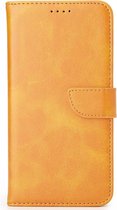 Case2go - Hoesje geschikt voor Sony Xperia 1 II - Wallet Book Case - Ruimte voor 3 pasjes - Licht Bruin