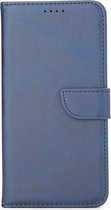 Case2go - Hoesje geschikt voor Xiaomi Redmi Note 9 Pro - Wallet Book Case -  Ruimte voor 3 pasjes - Blauw