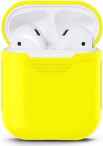 Siliconen Bescherm Hoesje Case Cover Geel voor Apple AirPods 1 & 2