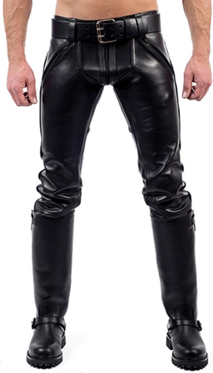 Mister b leather fxxxer jeans all black 29
