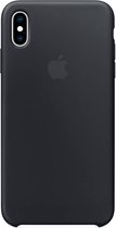 Apple - Achterzijde behuizing voor mobiele telefoon - silicone - zwart - voor iPhone XS Max