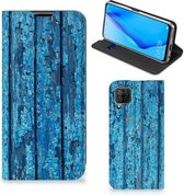 Coque Huawei P40 Lite Magnet Case Wood Blue