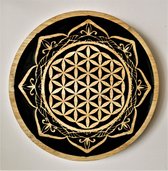 Mandala, Flower of life, Zen, Wood Carved, Sacred Geometric Wall Art, Meditatie, Yoga, Decor, Yoga Woondecoratie, Hout Gegraveerd