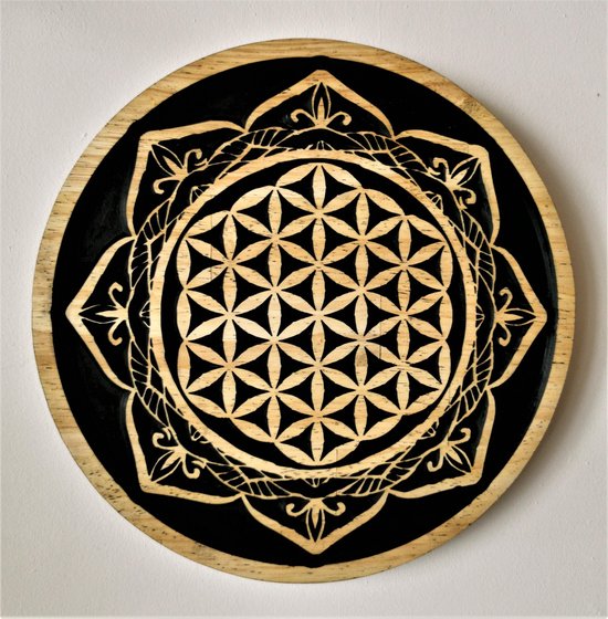 Mandala, fleur de vie, Zen, Wood sculpté, Art mural géométrique