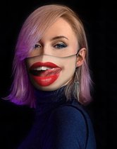 BEE SEEN | Red Likking Lips | Carnaval mondkapjes | Carnaval mondmaskers | wasbaar | niet medisch mondmasker | grappige mondkapjes | volwassenen