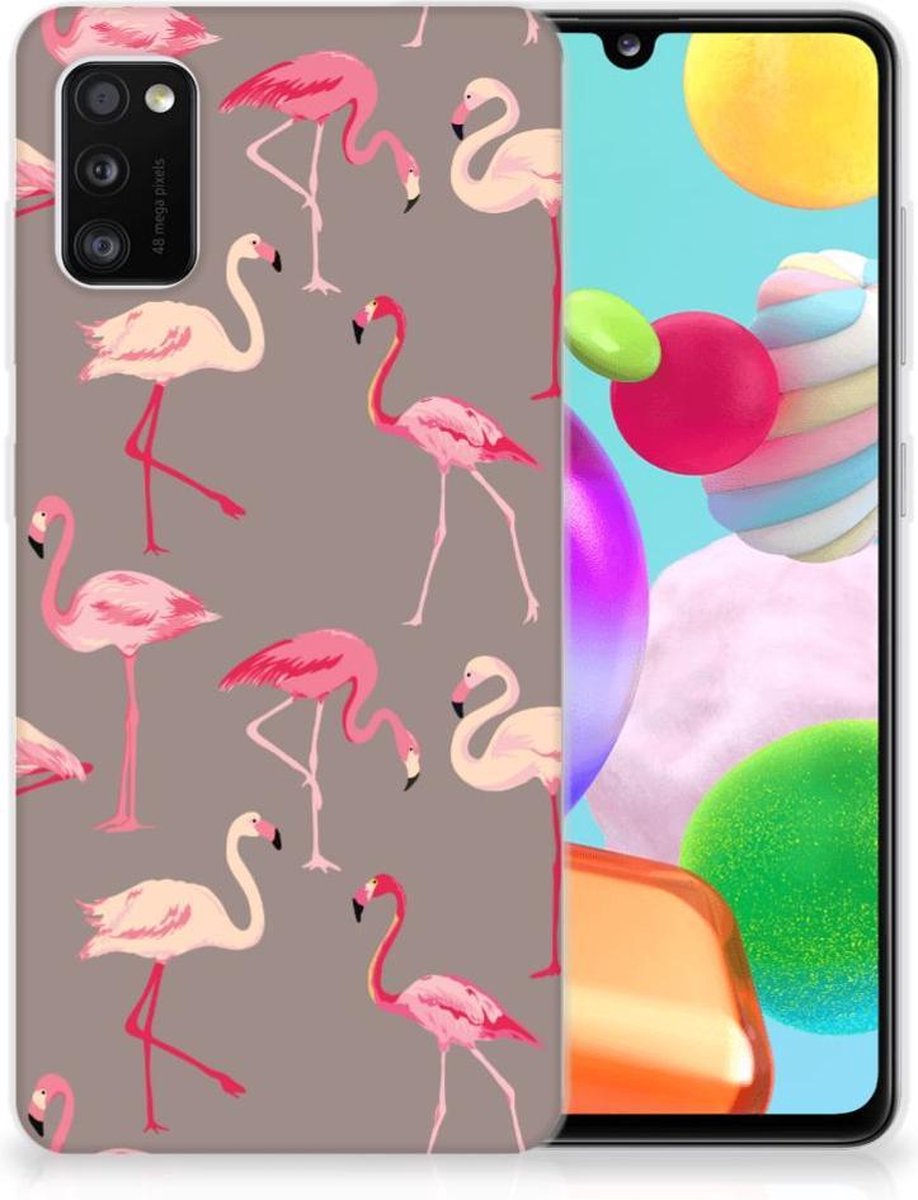 Samsung Galaxy A41 TPU Hoesje Flamingo