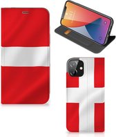 Telefoon Hoesje Geschikt voor iPhone 12 | Geschikt voor iPhone 12 Pro Book Case Deense Vlag