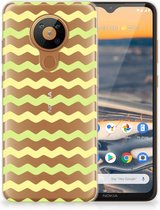 Siliconen Back Cover Nokia 5.3 GSM Hoesje Waves Yellow