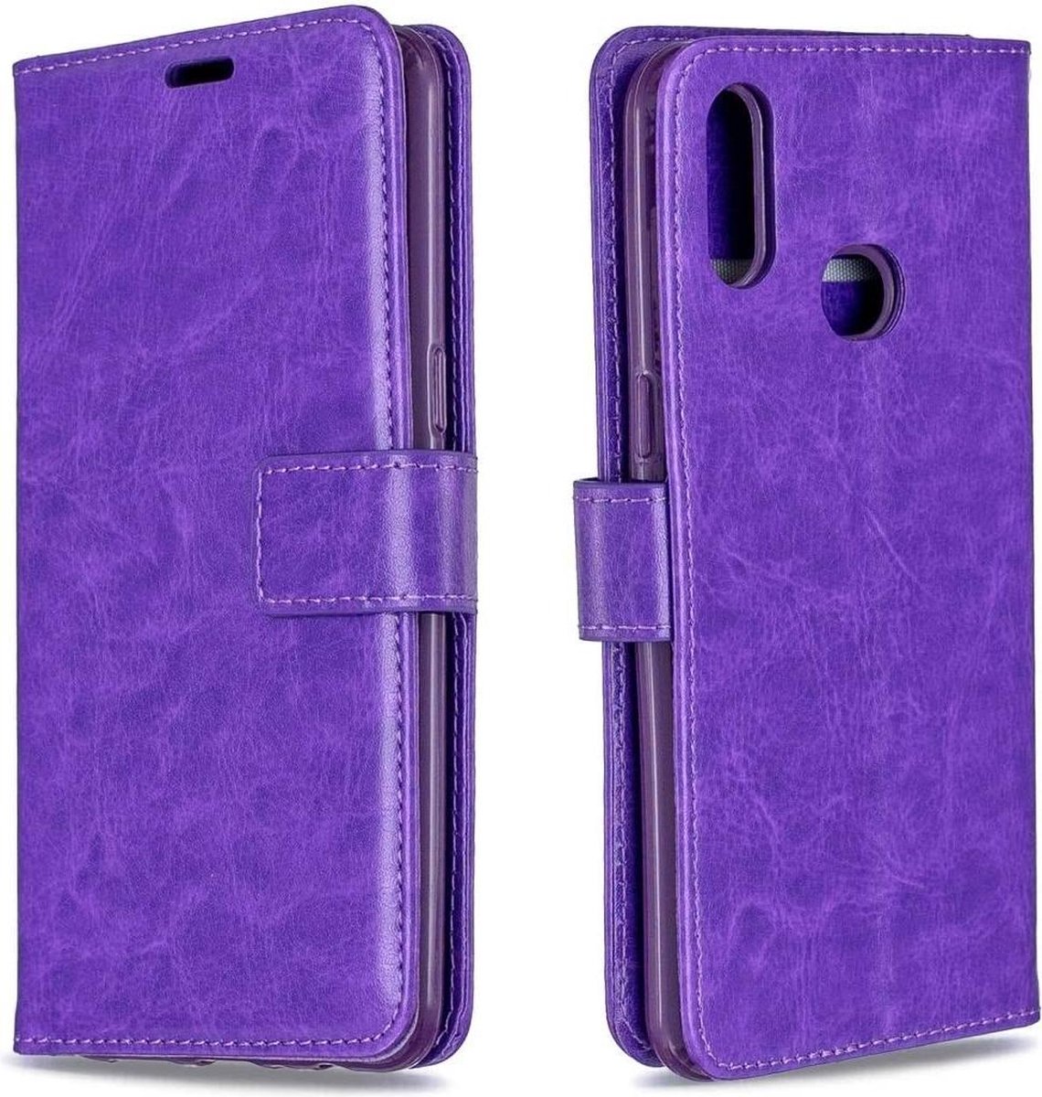 Huawei Y6p hoesje book case paars