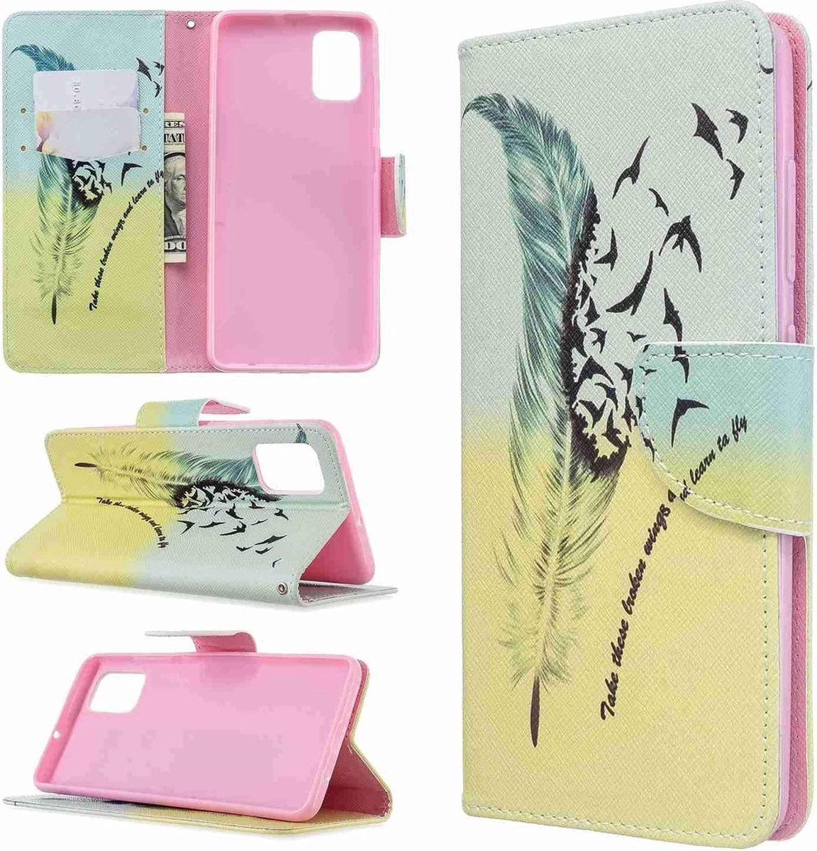 Telefoonhoesje - Bookcase Geschikt voor: Samsung Galaxy S20 Plus Bookcase hoesje - Veer