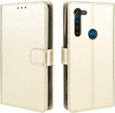 Motorola Moto G8 Power hoesje book case goud