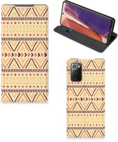 GSM Hoesje Geschikt voor Samsung Galaxy Note20 Wallet Bookcase Aztec Yellow