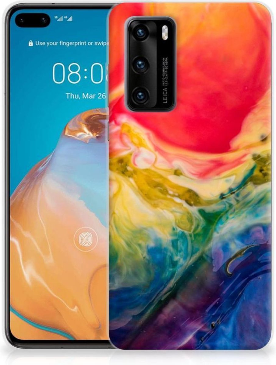 Hoesje maken Huawei P40 Watercolor Dark