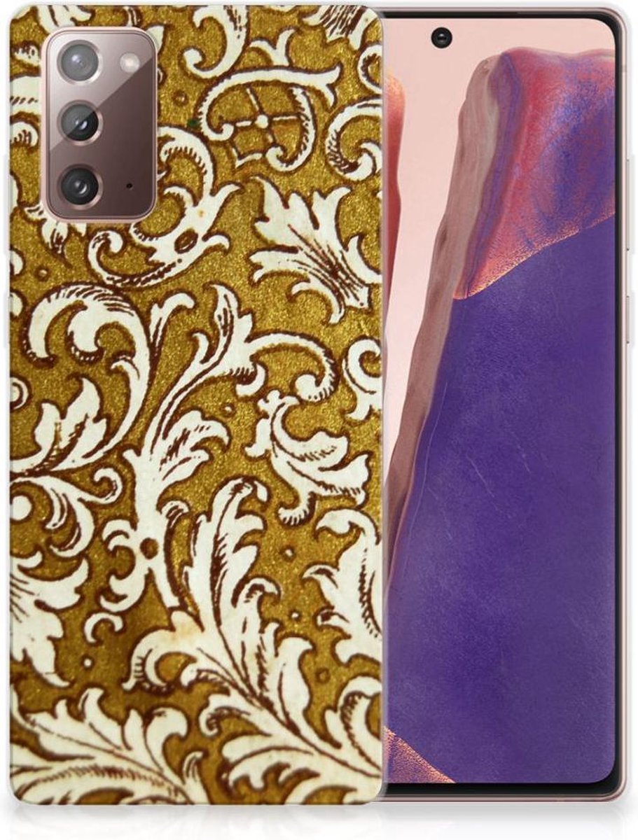 Siliconen Hoesje Samsung Note 20 Barok Goud