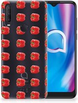 GSM Hoesje Alcatel 1S (2020) Smartphonehoesje Transparant Paprika Red