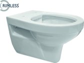 Saqu Just Randloos Hangtoilet - Wit - WC Pot - Toiletpot - Hangend Toilet