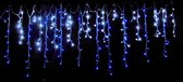 LED - Kerst Gordijn - 3.5 x 1.0 Meter - Blauw / Wit