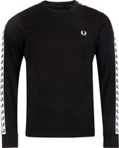 Fred Perry - T-Shirt Longsleeve Zwart - L - Modern-fit