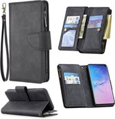 Luxe Telefoonhoesje voor Samsung Galaxy A71 | Hoogwaardig Leren Bookcase | Lederen Wallet Case | Luxe Uitstraling | Pasjeshouder | Portemonnee | Rits | Zwart