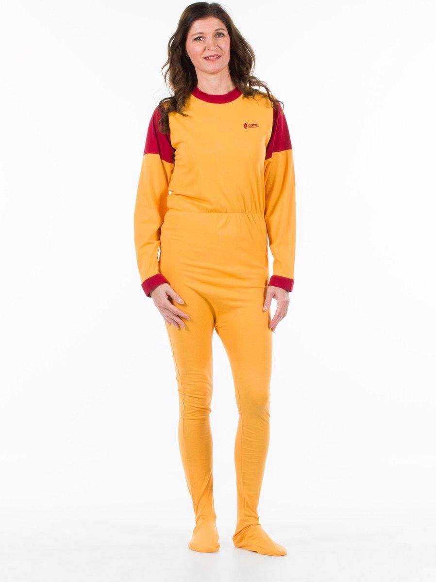 Goedkoopste Jersey hansop met voet | Rugritssluiting | Plukpak | Geel | XL