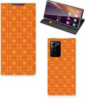 Telefoonhoesje Geschikt voor Samsung Galaxy Note 20 Ultra Wallet Case Batik Orange