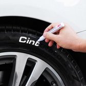 Bandenstift wit / Tyre Marker - Wit - Oliemarker - Banden inkleuren van je Auto/Motor/Scooter/Brommer/Fiets