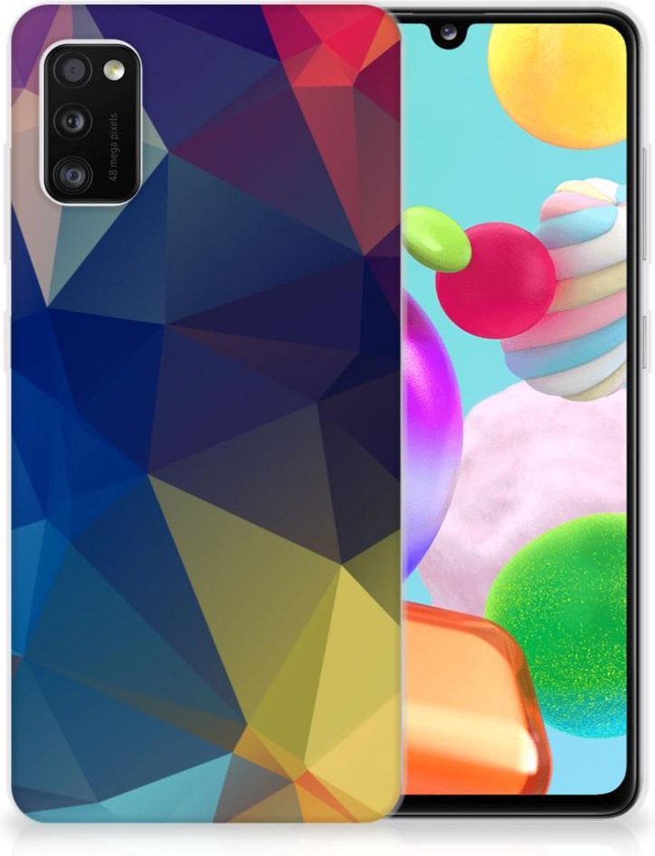 Samsung Galaxy A41 TPU Hoesje Polygon Dark