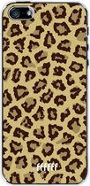 iPhone SE (2016) Hoesje Transparant TPU Case - Jaguar Print #ffffff