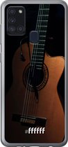 Samsung Galaxy A21s Hoesje Transparant TPU Case - Guitar #ffffff